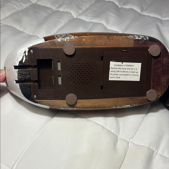 Vintage Wooden Mallard Decoy Duck Telephone- 1980’s Brown and Green - Picture 3 of 11